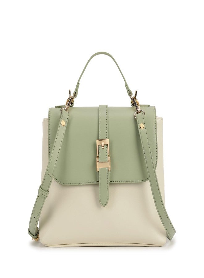 Fastrack Mini Vibe Satchel for Women| Small Faux Leather Bag with Buckle & Button Lock | Crossbody or Top Handle Options | 3.95L Stylish Handbag for Everyday Adventures | Small Satchel Bag for Girls - Image 1